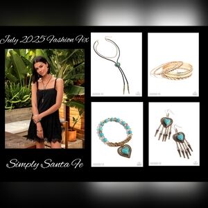 Paparazzi Turquoise and Gold Jewelry Set